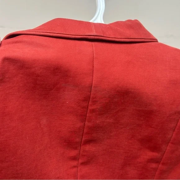 See by Chloé Coat Cotton Belted Rust Red Size 2 - Picture 12 of 17